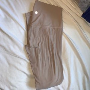Lululemon align leggings in a nude pink color